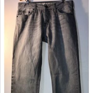 Men Mossimo Grey Denim Jeans Slim Straight 32x32
